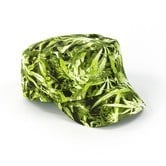 Military Cap Cannabis Print