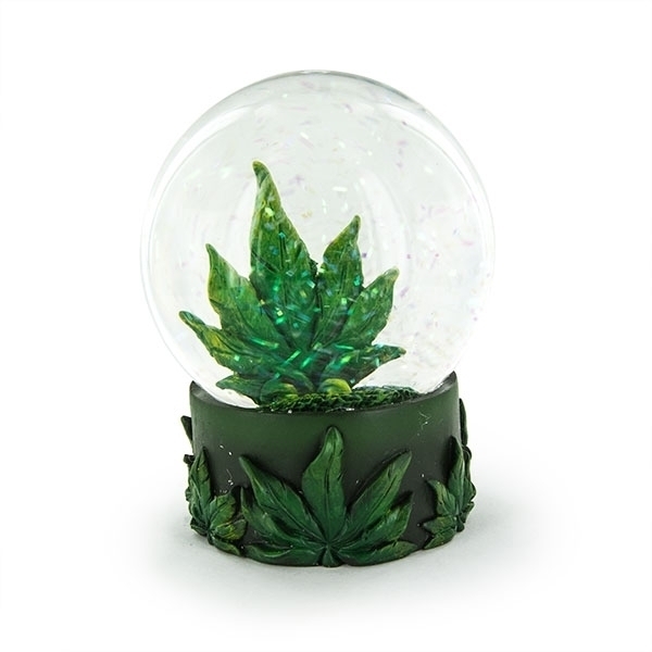 Snow Globe Cannabis Leaf