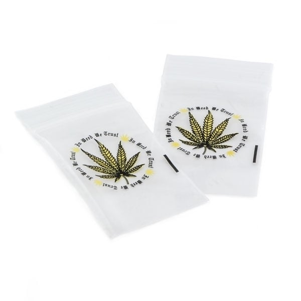 Zip Bags 'In Weed We Trust'