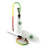 Bottle Bong with Leaf