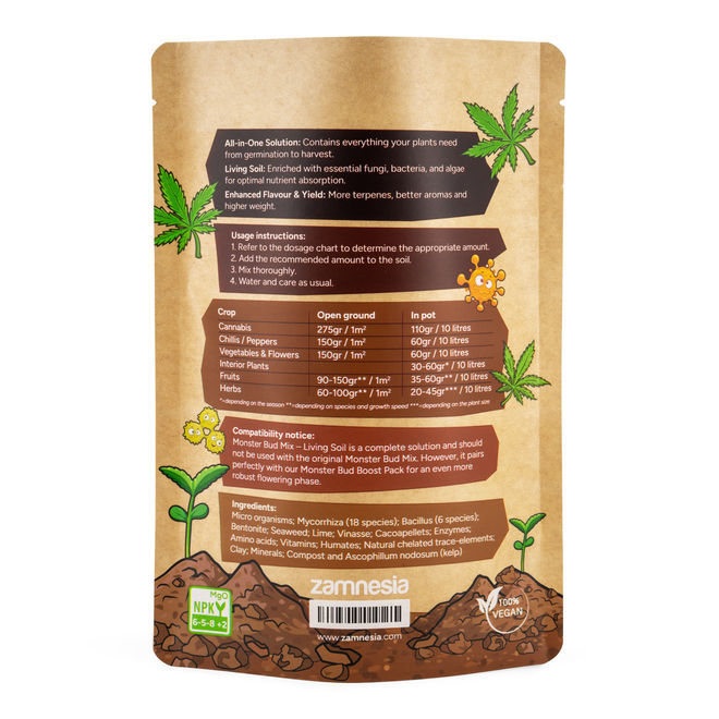 Monster Bud Mix - Living Soil | Zamnesia x Bionova