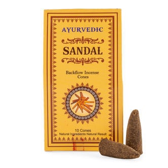 Ayurvedic Backflow Incense Cones Sandalwood