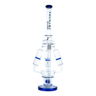 Sprinkler Perc Quad Honeycomb Bong 21'' (Tsunami Glass)