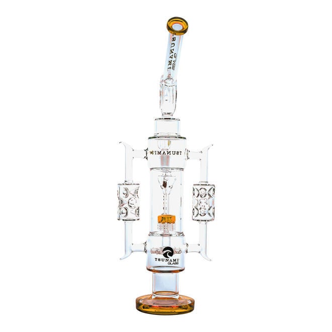 Sprinkler Shower Head Recycler Bong 20'' | Tsunami Glass - Zamnesia