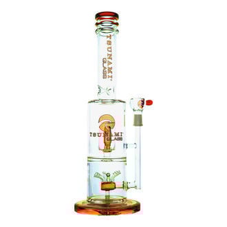 Sprinkler Cube Perc Bong 14'' (Tsunami Glass)