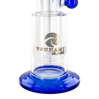 Side Neck Shower Head Dab Rig 10'' (Tsunami Glass)