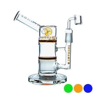 Side Neck Honey Turbine Dab Rig 9" (Tsunami Glass)