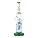 Shower Head Swiss Recycler Dab Rig 13'' (Tsunami Glass)