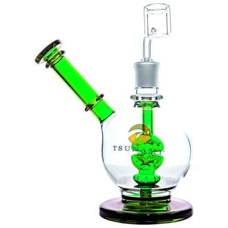 Shower Head Side Neck Dome Dab Rig 8″ (Tsunami Glass)
