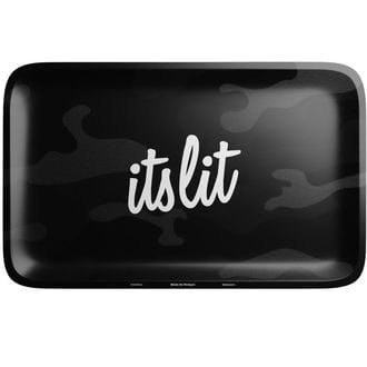 It's Lit Black Rolling Tray (Hemper)