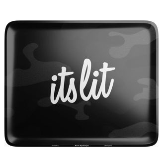 It's Lit Black Rolling Tray (Hemper)