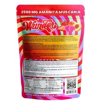 Amanita Muscaria Mushroom Gummies 2,500 mg - Strawberry & Nectarine Flavor (Wunder)