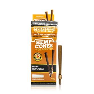 King Size Cones + Glass Tips 2PK (Hemper)