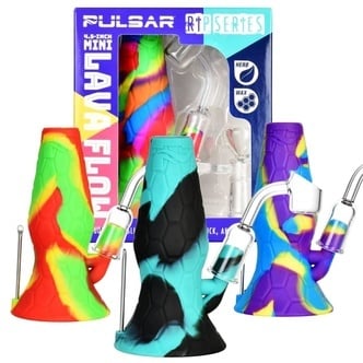 RIP Series Mini Lava Flow Silicone Dab Rig Set (Pulsar)