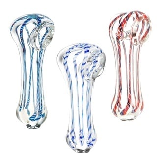 Small Striped Glass Spoon Pipe 
