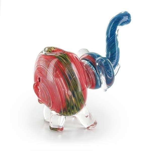 Coloured Glass Pipe Elephant Zamnesia