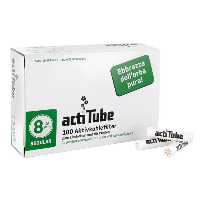 5 Displays (125 Packs) actiTube Tune Activated Carbon Filter 8mm Diameter  10 Filters Per Pack : : Home & Kitchen