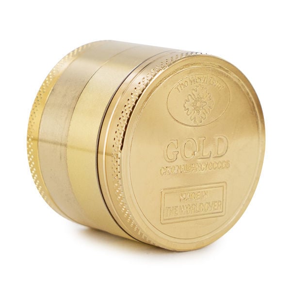 4-Piece Gold Weed Grinder  Cheap Weed Grinders - World of Bongs