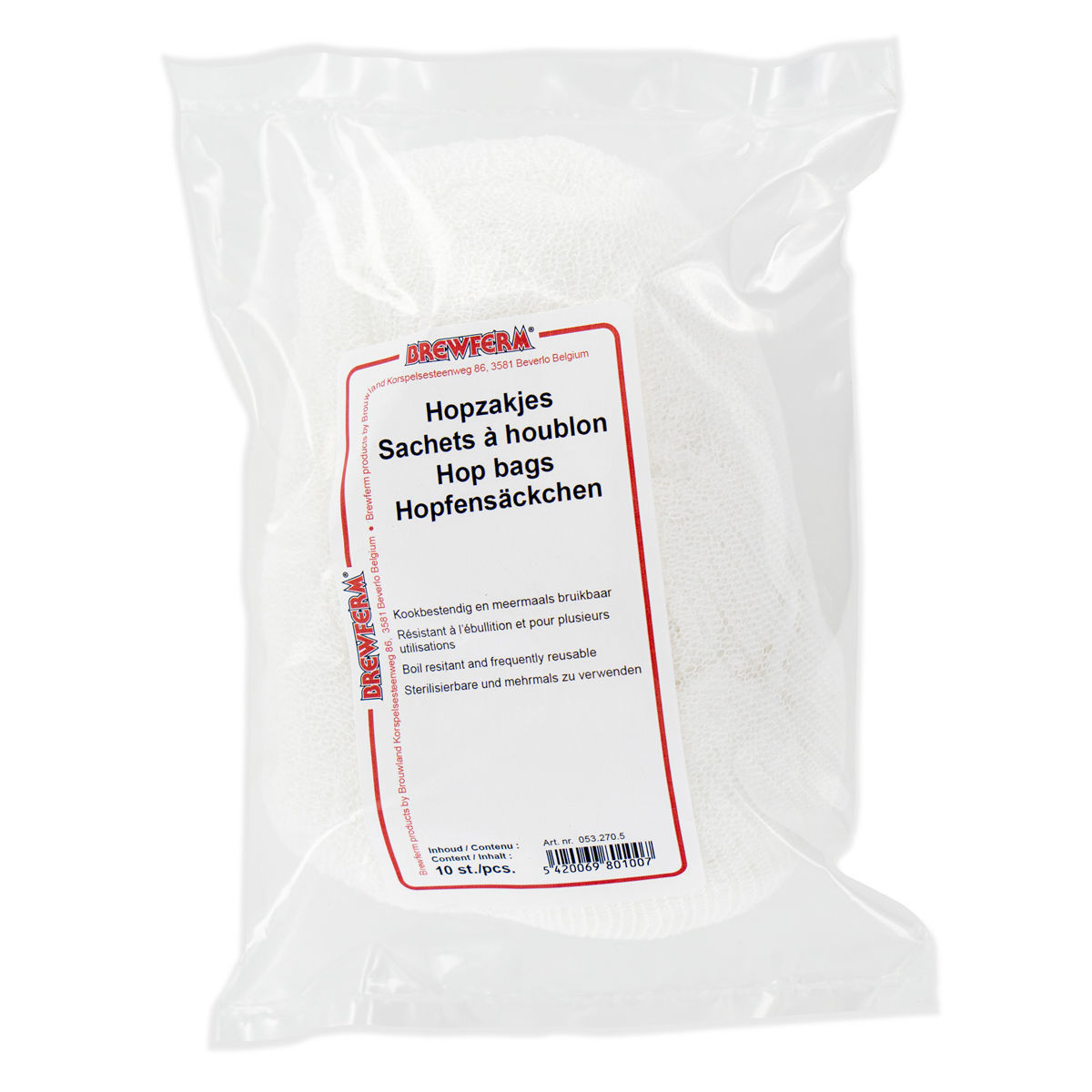 10 Pack Muslin Hop Bags For Home Brewing Beer - Reusable Strainer Bags For Grains & Hops
