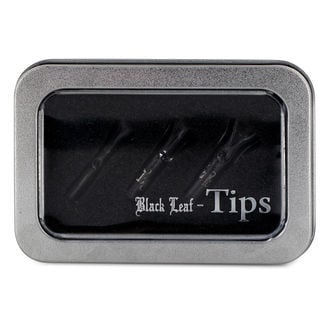 Black Leaf glass tips (3 pcs)