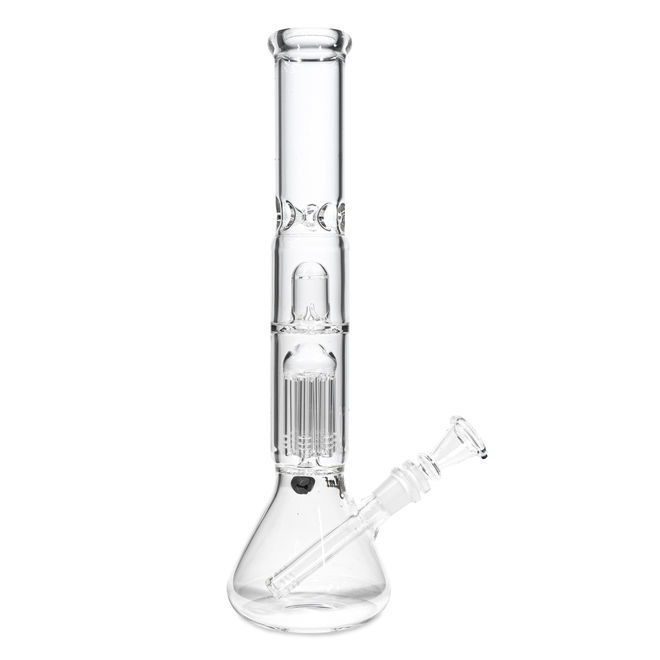 Glass Percolator Icebong w/ Dome Diffusor - Black Leaf - Zamnesia