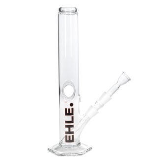 EHLE Glass Ice Bong Black Hole With Carb Hole