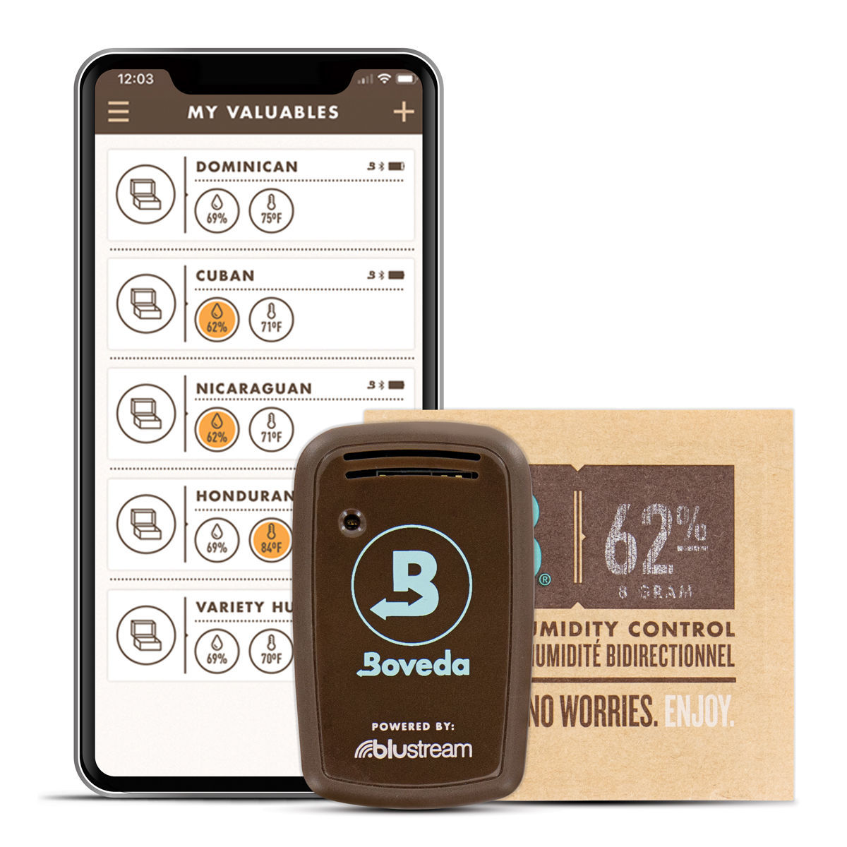 Boveda Smart Sensor 2x Original Butler Bluetooth Hygrometer Thermometer with App 