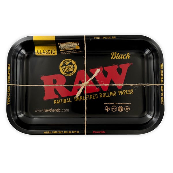 Rolling Tray Metal Alloy 10.6 x 6.2 Inch Medium Size Durable Plate Black color 
