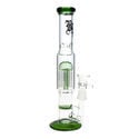 Glass Honeycomb Bong Black Leaf