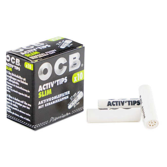 Implicaties grafisch pepermunt Activ'Tips Slim Activated Charcoal Filters | OCB | Filters - Zamnesia