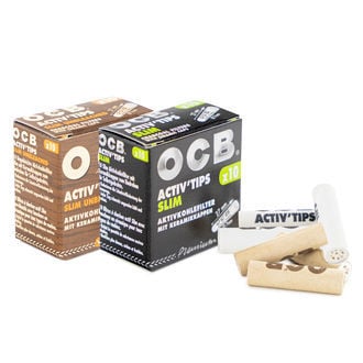 OCB Activ'Tips Slim Activated Charcoal Filters