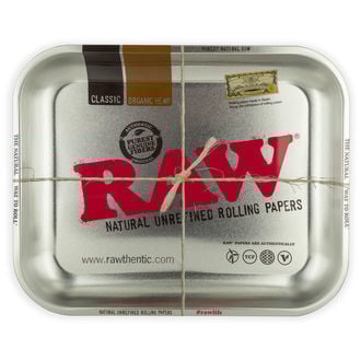 RAW Rolling Tray Silver