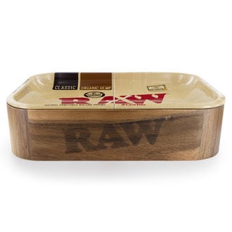 RAW Wooden Cache Box with Tray Lid