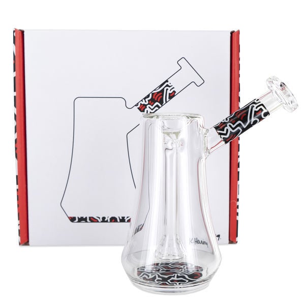 K Haring Bubbler by Keith Haring Glass 