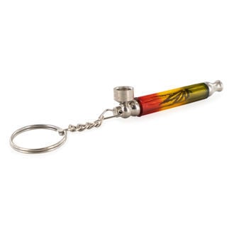 Metal Pipe Rasta Keychain