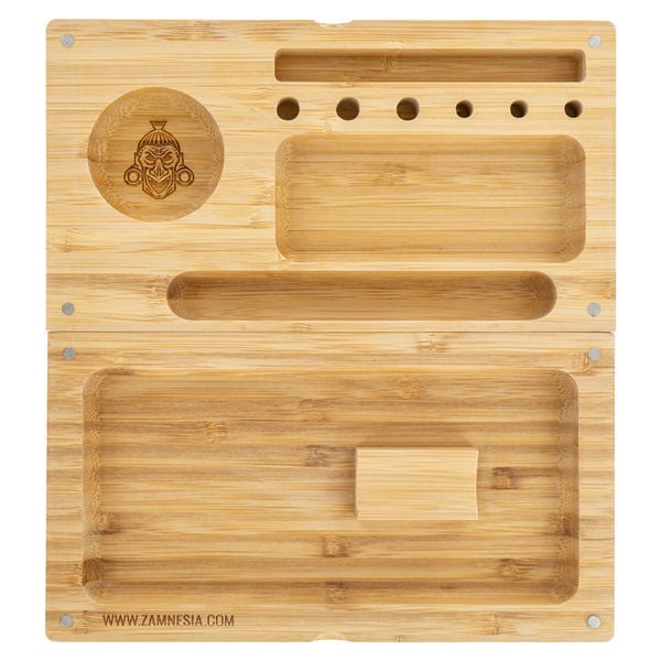 Magnetic Bamboo Rolling Tray - (Large)