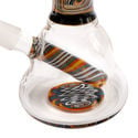 Mini Oil Bong Orange Swirl (Black Leaf)