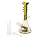 Mini Oil Bong Green Swirl (Black Leaf)