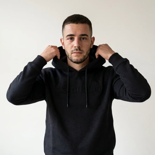Zamnesia Embossed Hoodie | Black