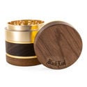 Gold Aluminium Wooden Grinder (Black Leaf)