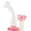 Glass Bong Clear Pink (Breit)