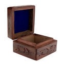 Wooden Stashbox with Leaf