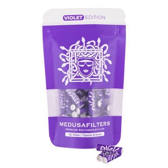 Violette Aktivkohlefilter (Medusafilters)