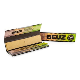 BEUZ Unbleached Rolling Papers King Size Slim + Tips