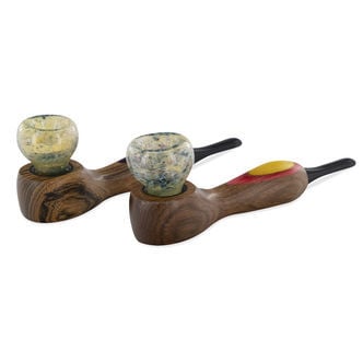 Hybrid Glass/Wood Pipe Bright