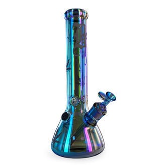 D&K 14mm Glass Bong Slide Rainbow Color Metal Joint Piece For