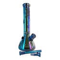 Beaker Ice Bong Rainbow (Black Leaf)