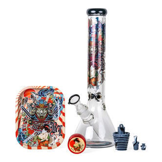 Ronin and Geisha Bong Set (Black Leaf)