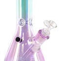 Glass Rainbow Ice Bong (Black Leaf)