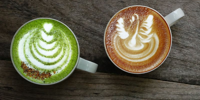 Matcha vs. Kaffee